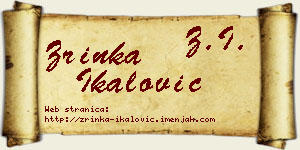 Zrinka Ikalović vizit kartica